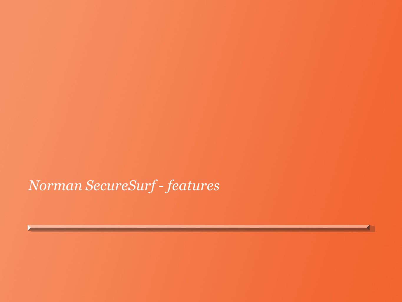 Norman SecureSurf - features