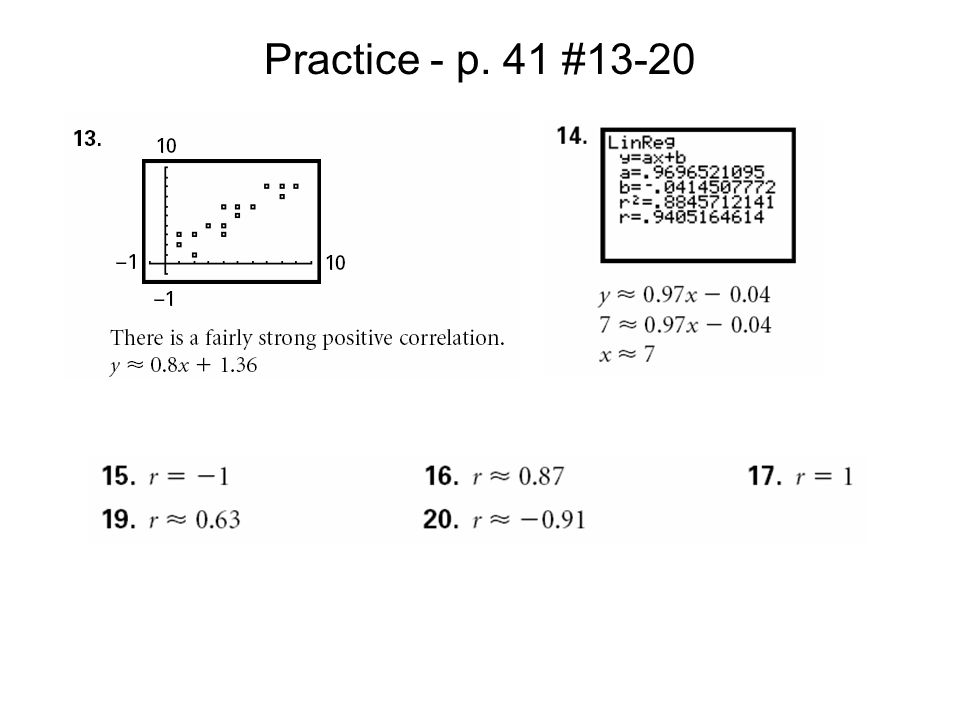 Practice - p. 41 #13-20
