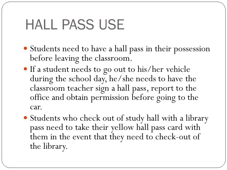 hall pass classroom