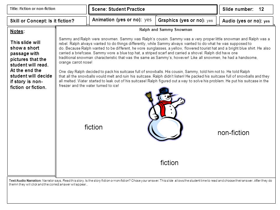 Notes: This slide will show a short passage with pictures that the student will read.