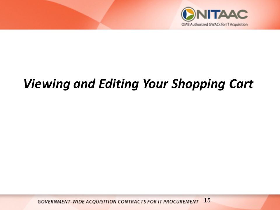 Viewing and Editing Your Shopping Cart 15