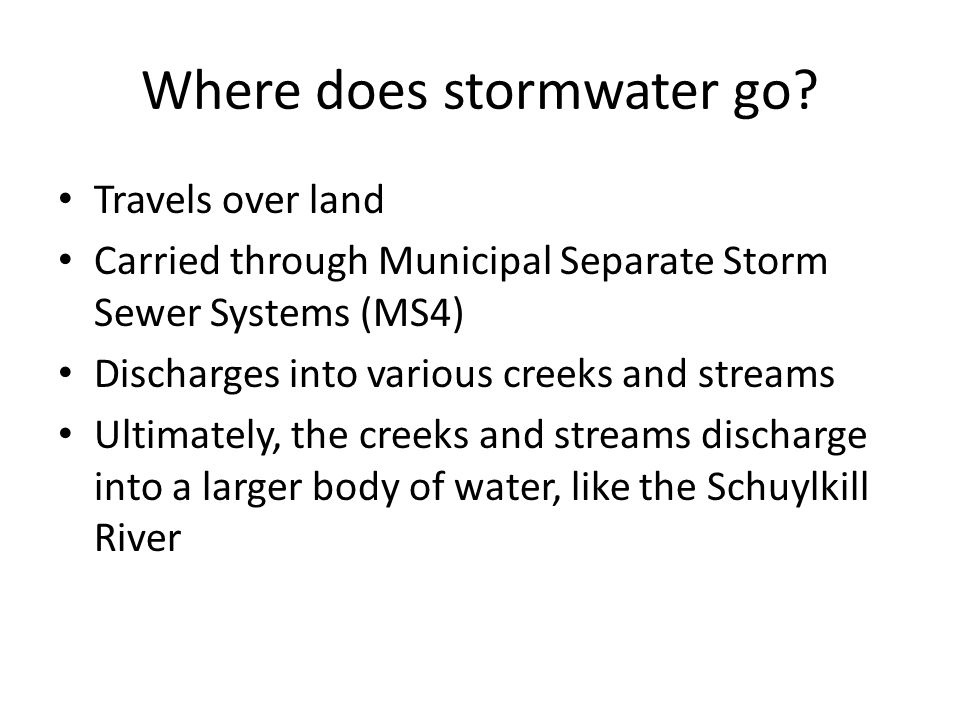 Where does stormwater go.