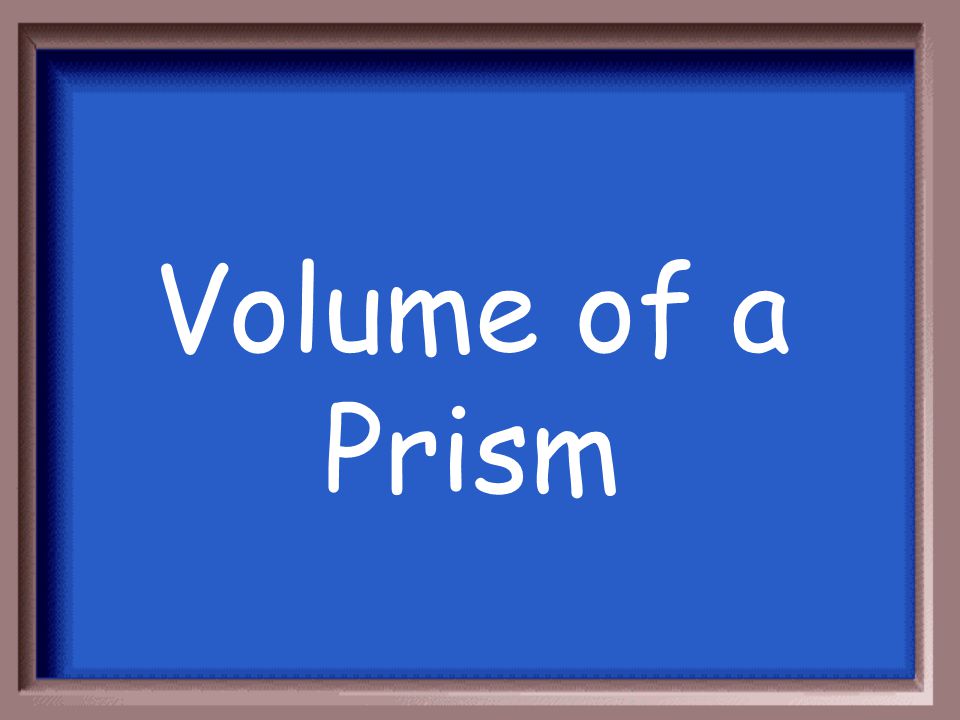 Surface Area of a Prism