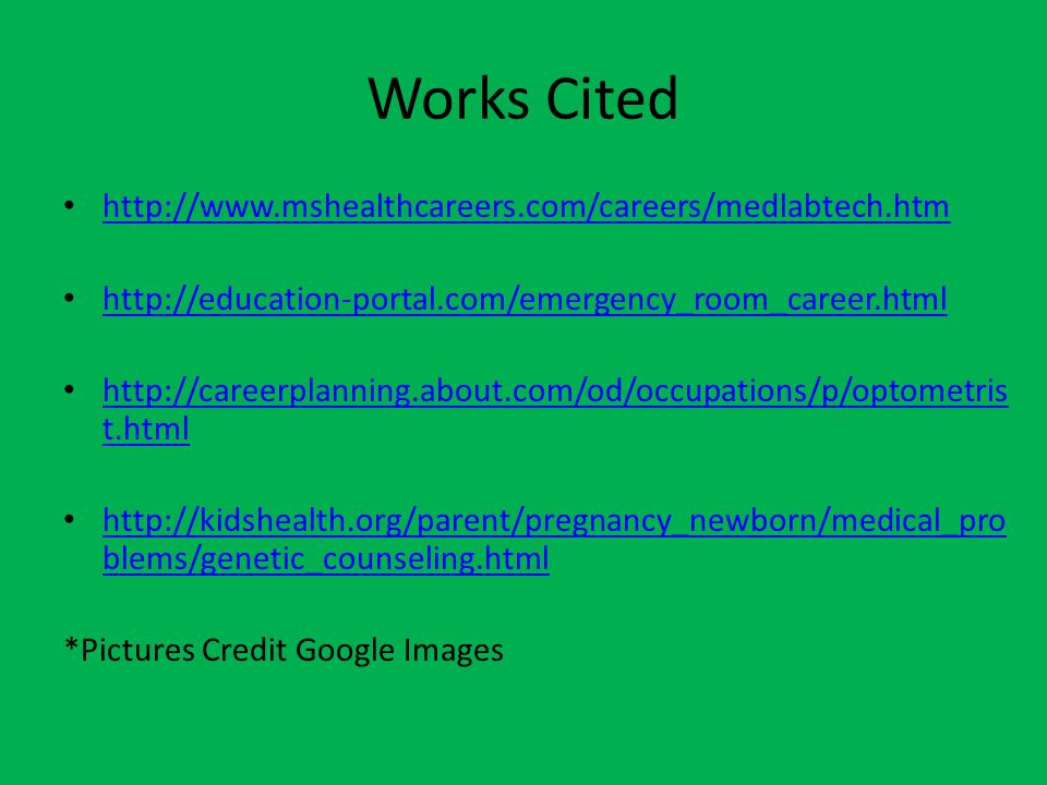 Works Cited t.html   t.html   blems/genetic_counseling.html   blems/genetic_counseling.html *Pictures Credit Google Images