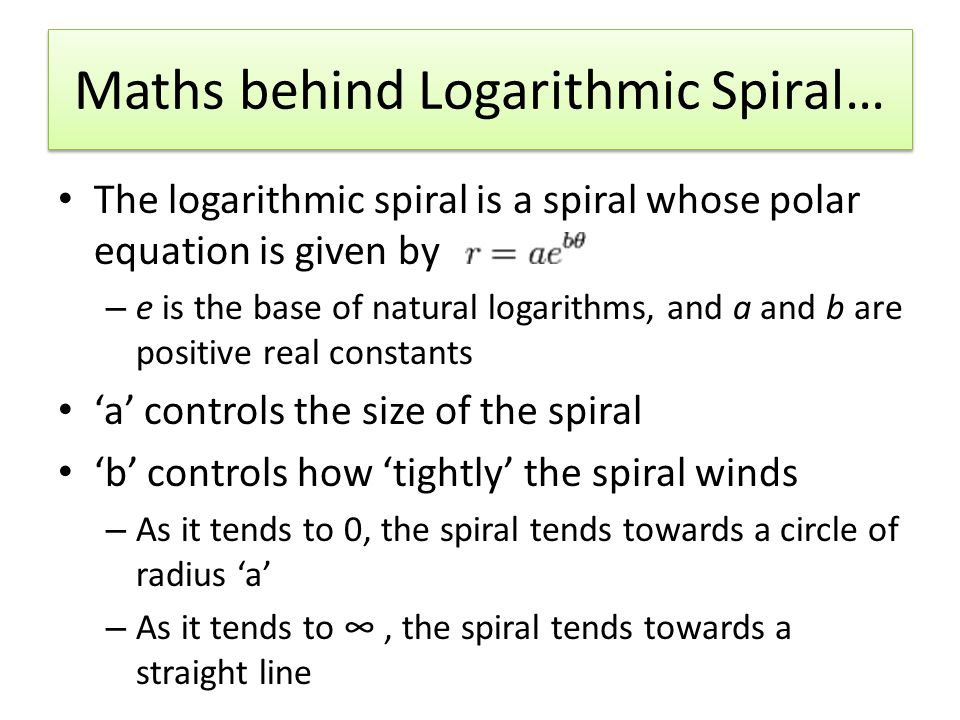 Golden Spiral Equation Jennarocca Logarithmic Spiral Equation Talkchannels