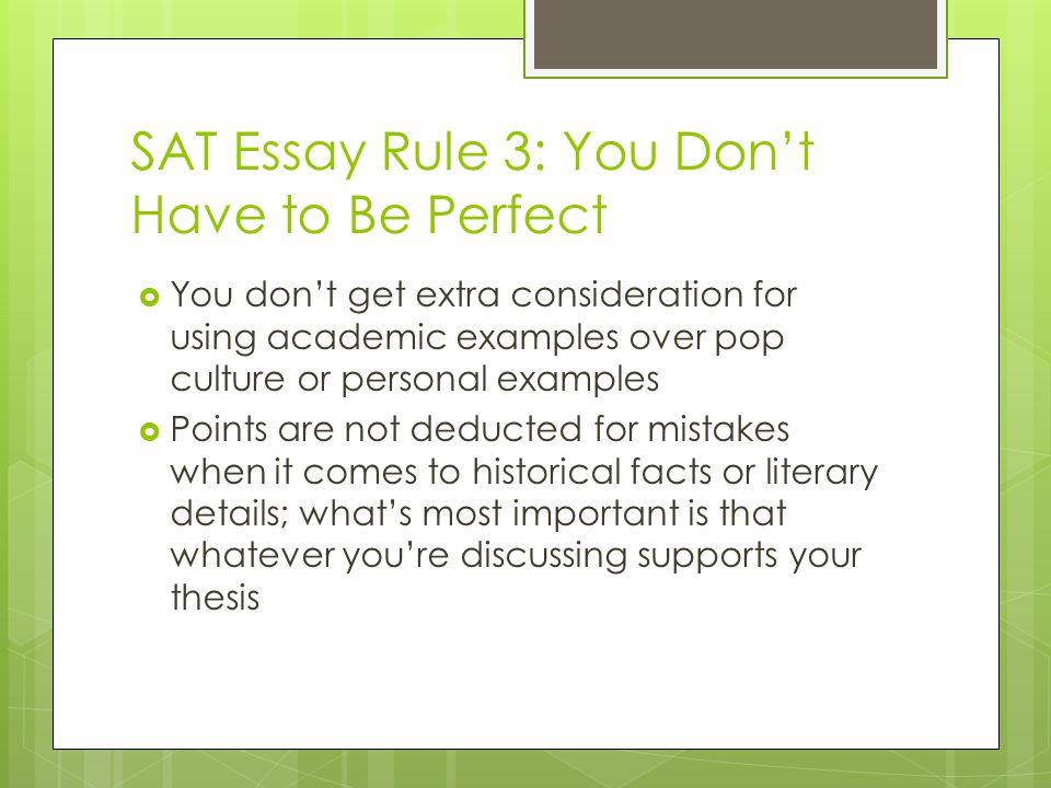Sat essay score examples