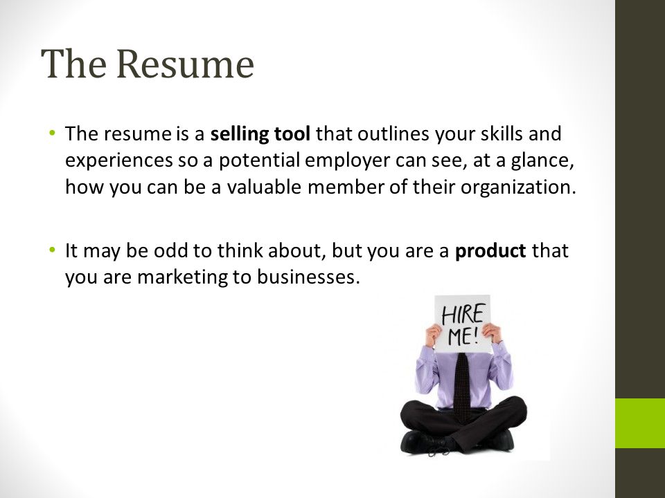 resumes that sell you