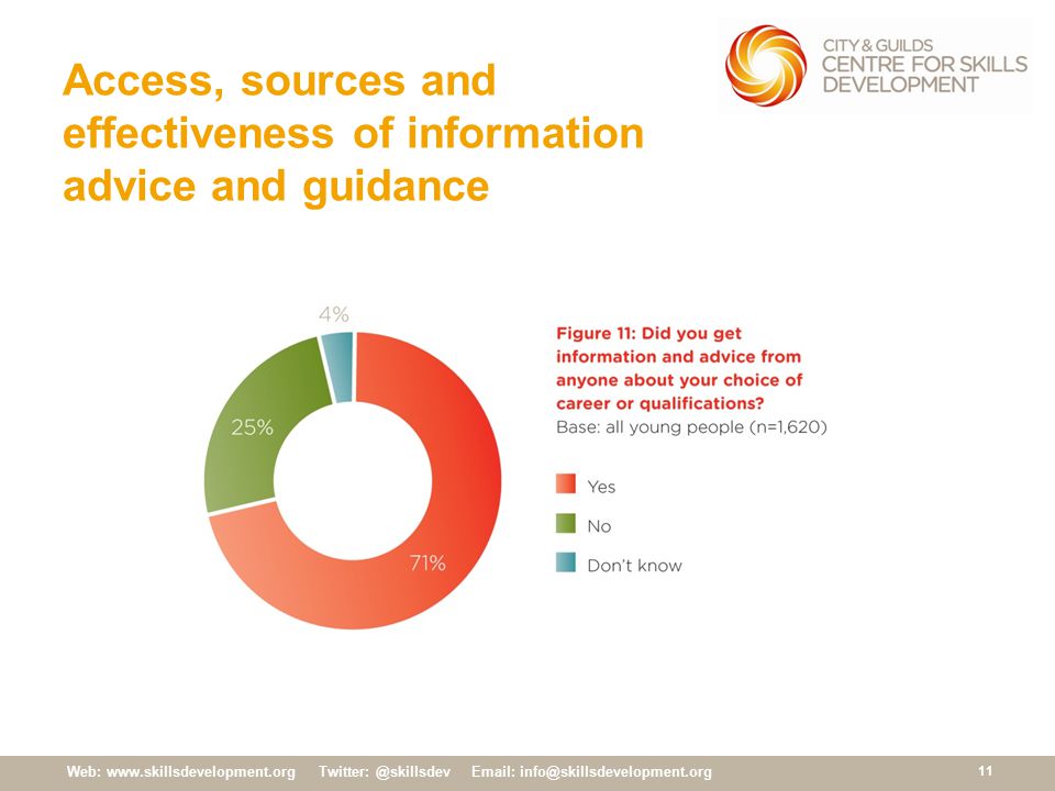 Web: Access, sources and effectiveness of information advice and guidance