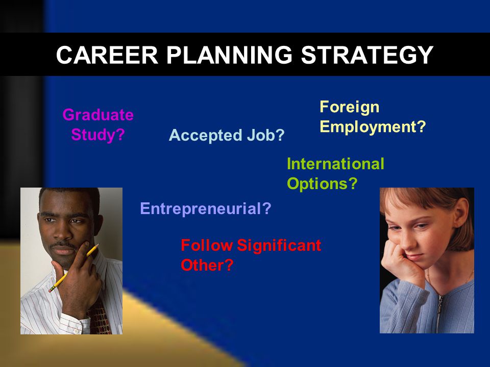 CAREER PLANNING STRATEGY Graduate Study. Accepted Job.
