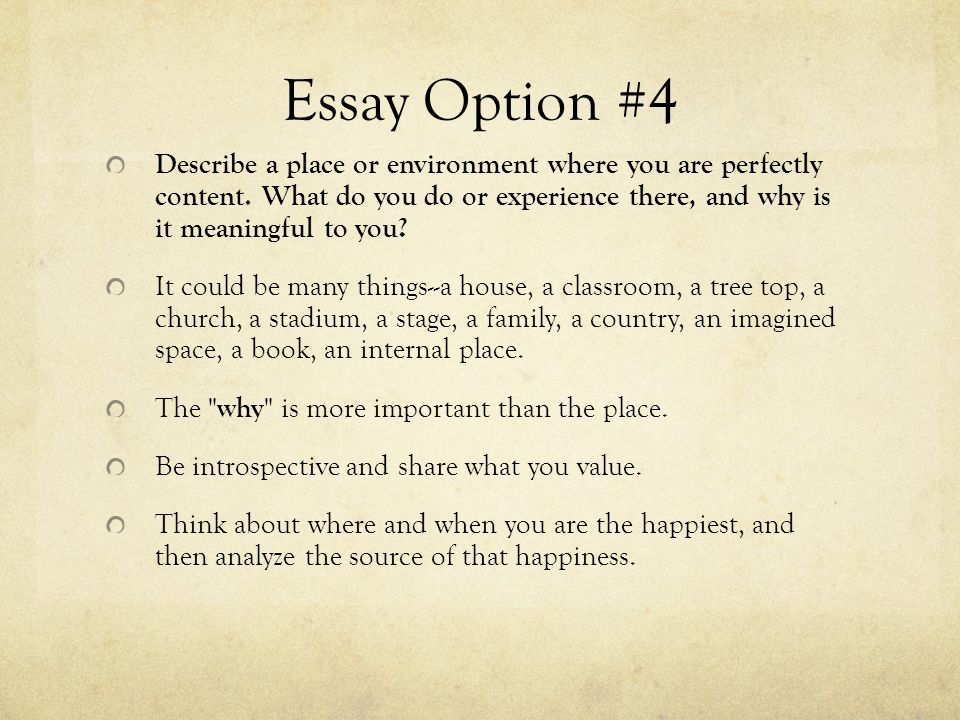 Favorite Place Essay
