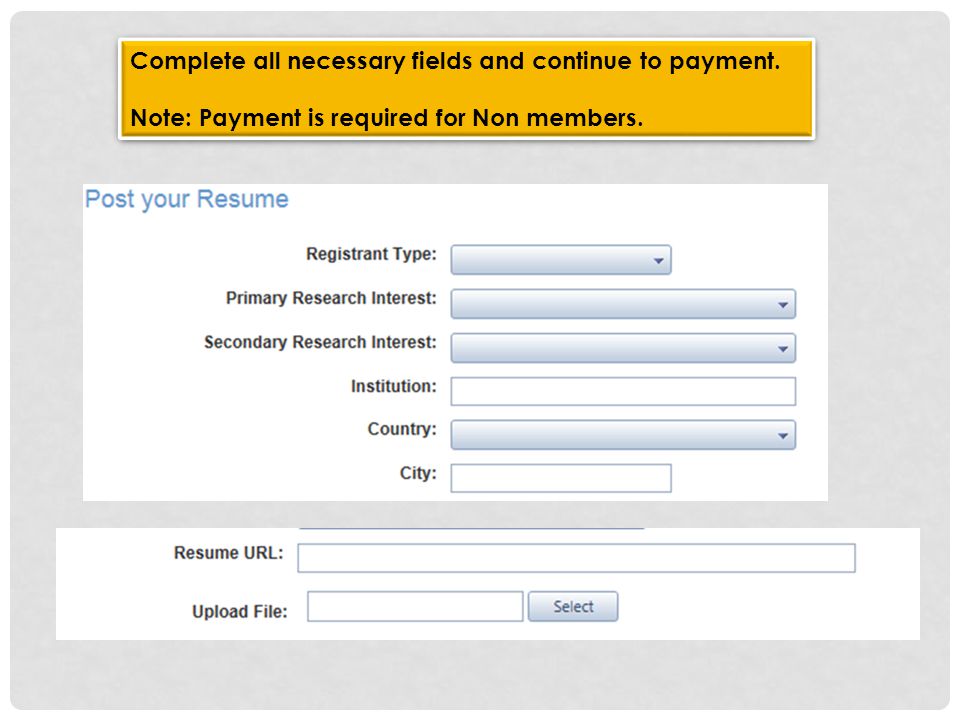 Complete all necessary fields and continue to payment.