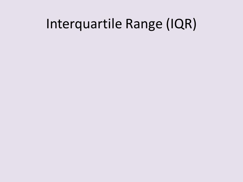 Interquartile Range (IQR)