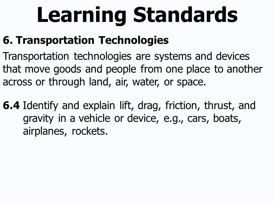 Learning Standards 6.