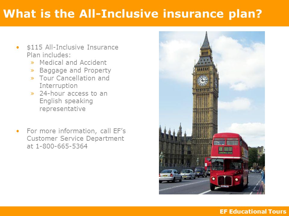 EF Educational Tours What is the All-Inclusive insurance plan.