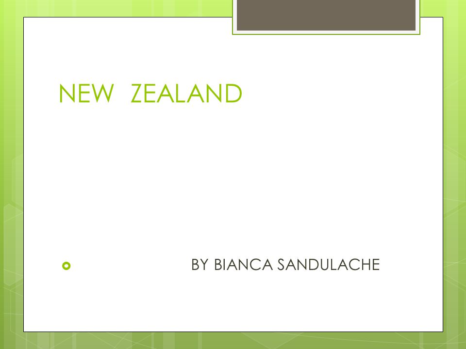 NEW ZEALAND  BY BIANCA SANDULACHE