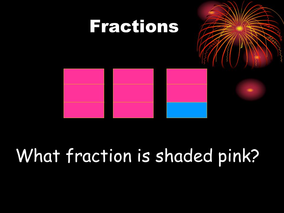 What fraction is shaded pink