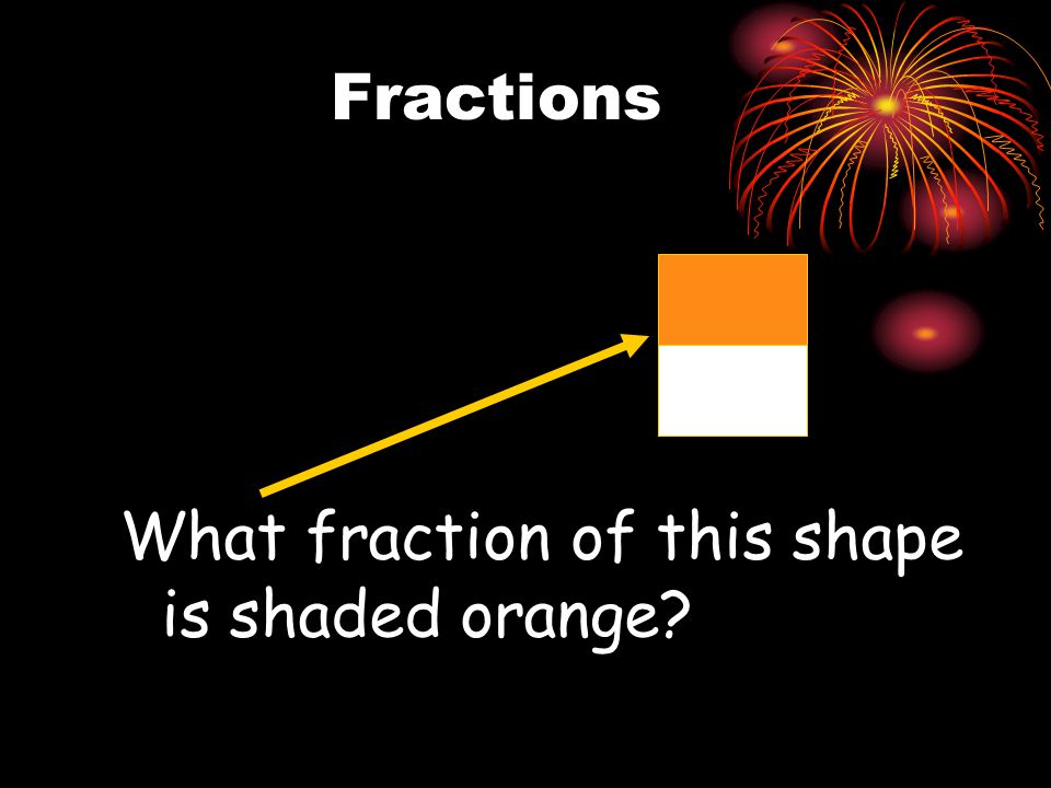 What fraction of this shape is shaded orange
