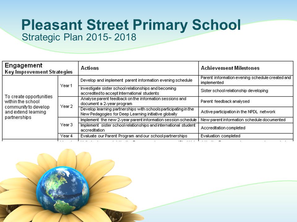 Pleasant Street Primary School Strategic Plan