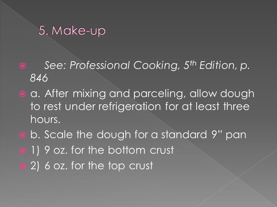  See: Professional Cooking, 5 th Edition, p.