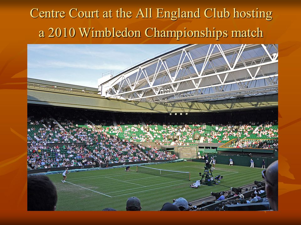 Centre Court at the All England Club hosting a 2010 Wimbledon Championships match