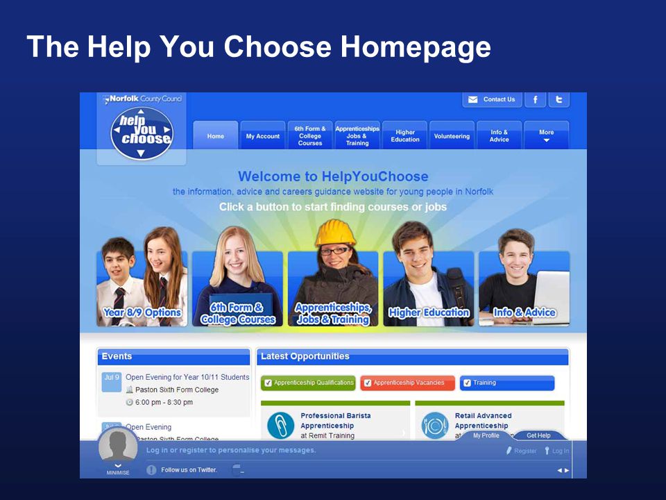 The Help You Choose Homepage