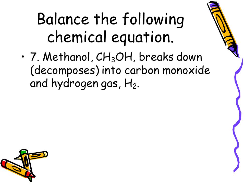 Bonding And Chemical Formulas Chapter 23 Review 1 What Are The Balance The Following Chemical Equation 7