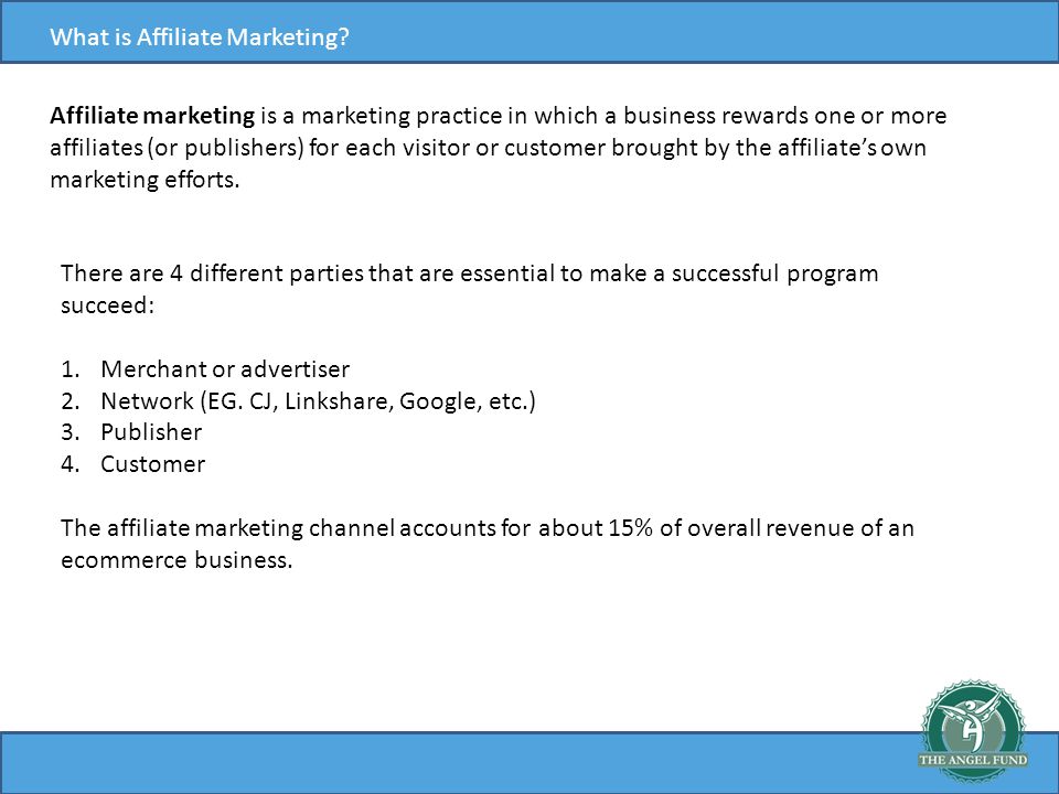 What is Affiliate Marketing.
