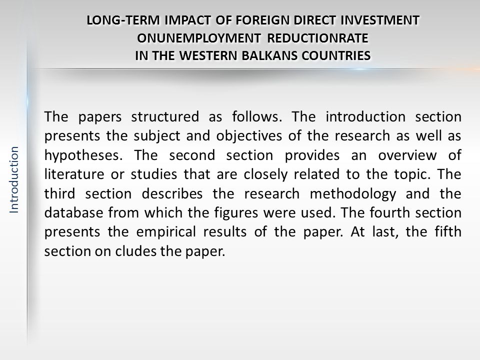a study on impact of fdi a study on impact of fdi