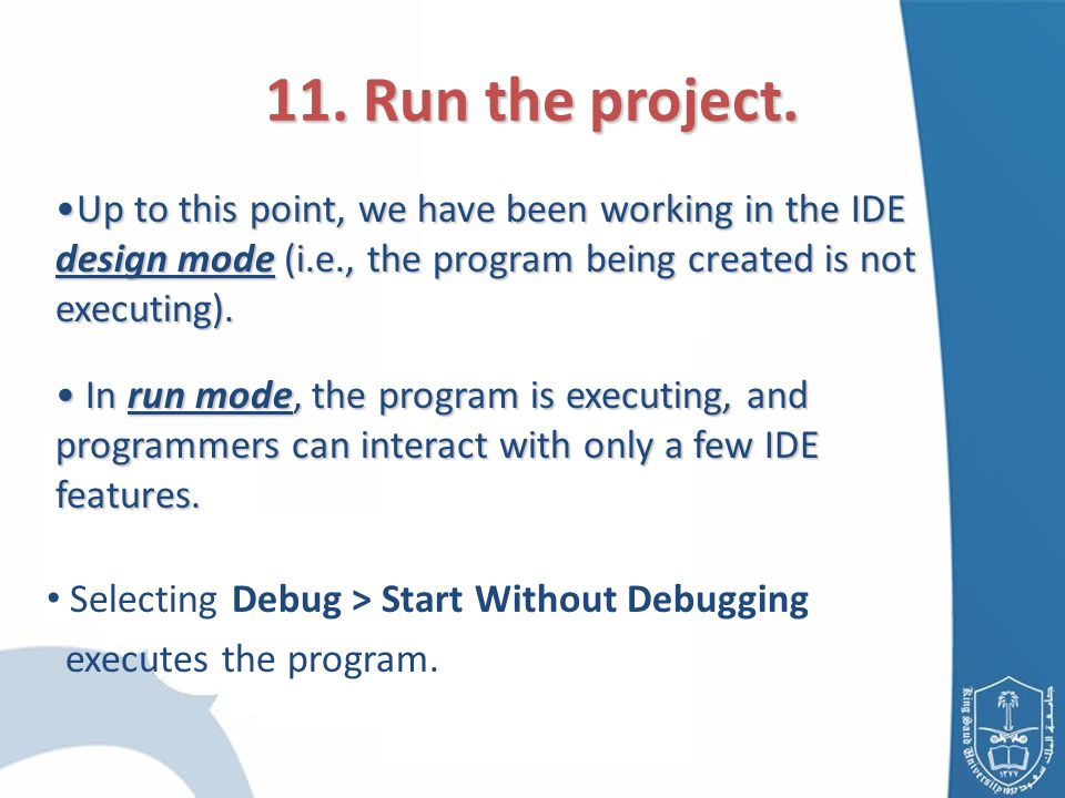 11. Run the project.