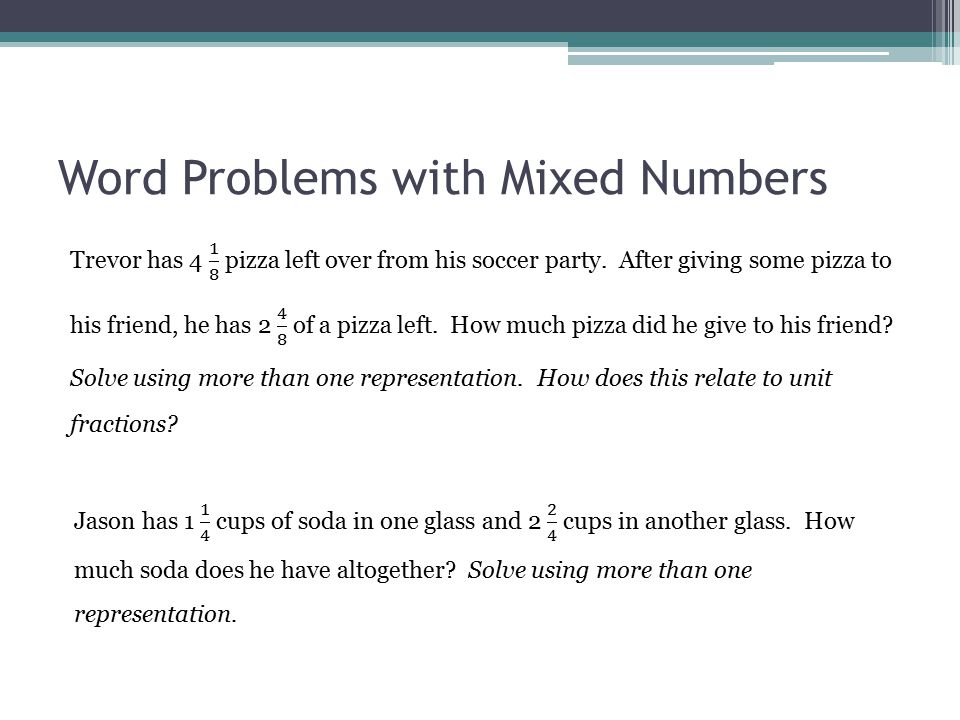 Solving Word Problems Involving Fractions
