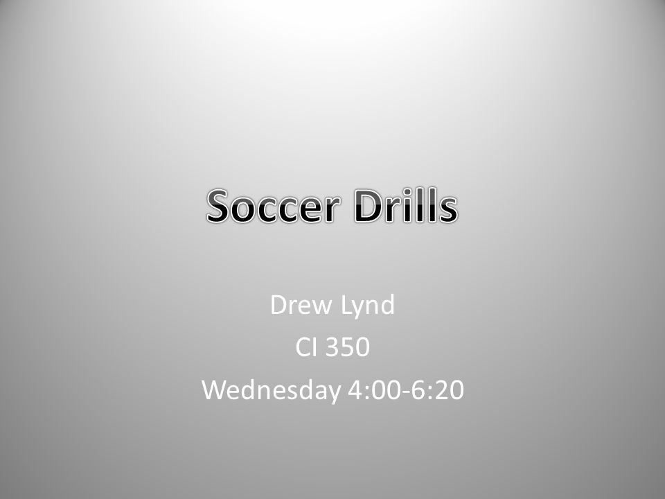 Drew Lynd CI 350 Wednesday 4:00-6:20