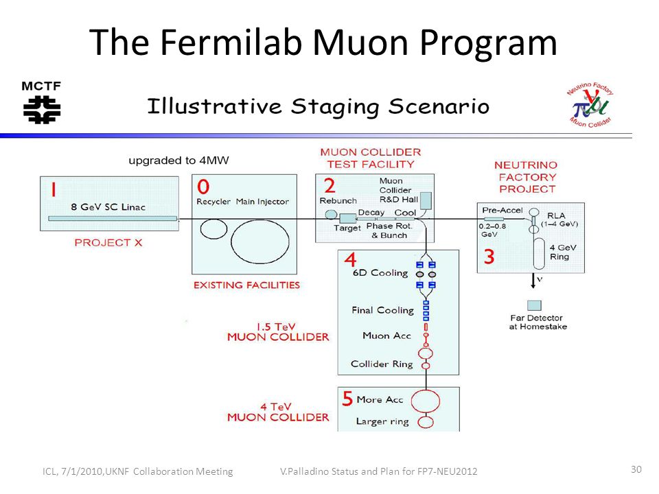 ICL, 7/1/2010,UKNF Collaboration MeetingV.Palladino Status and Plan for FP7-NEU The Fermilab Muon Program
