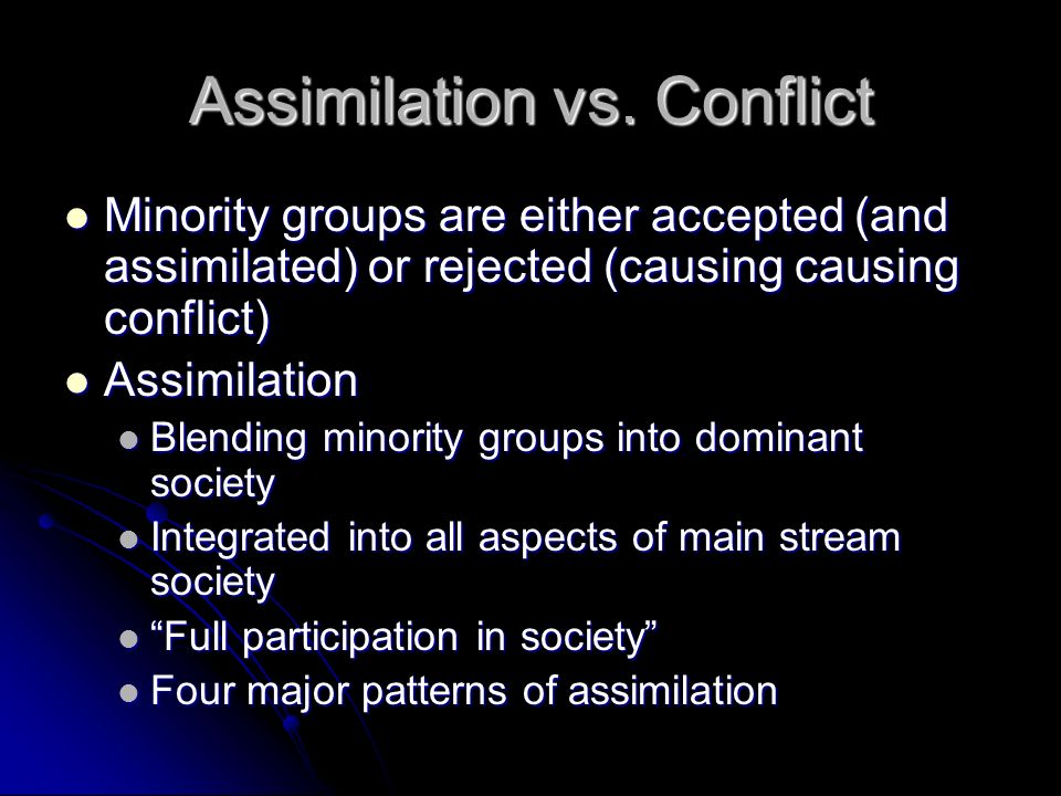 Assimilation vs.