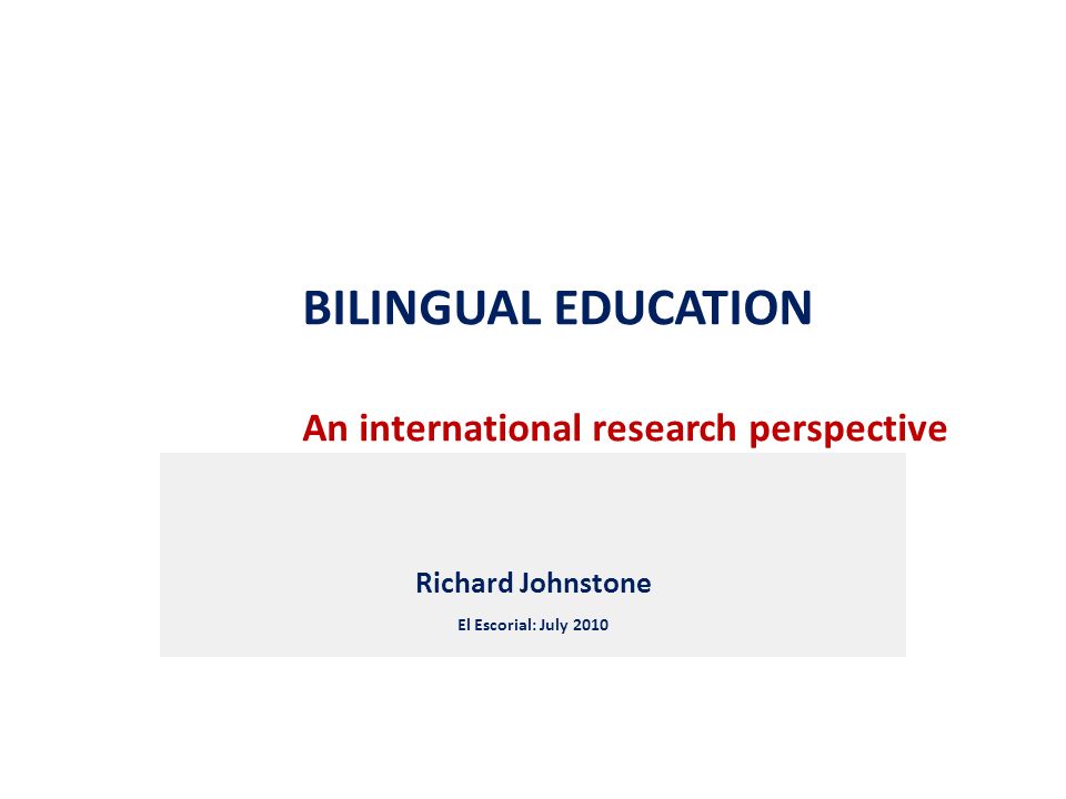 Bilingual education thesis topics