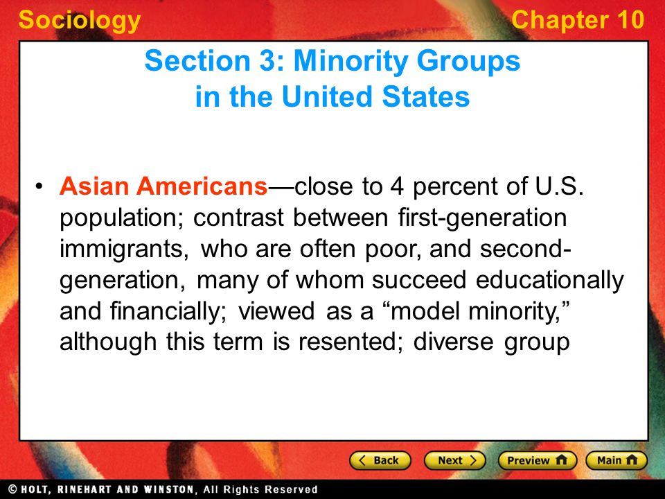SociologyChapter 10 Asian Americans—close to 4 percent of U.S.