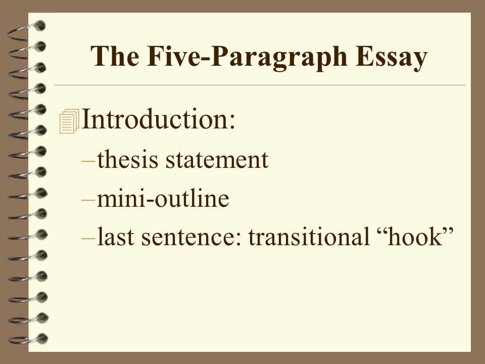Basic 5 Paragraph Essay Outline