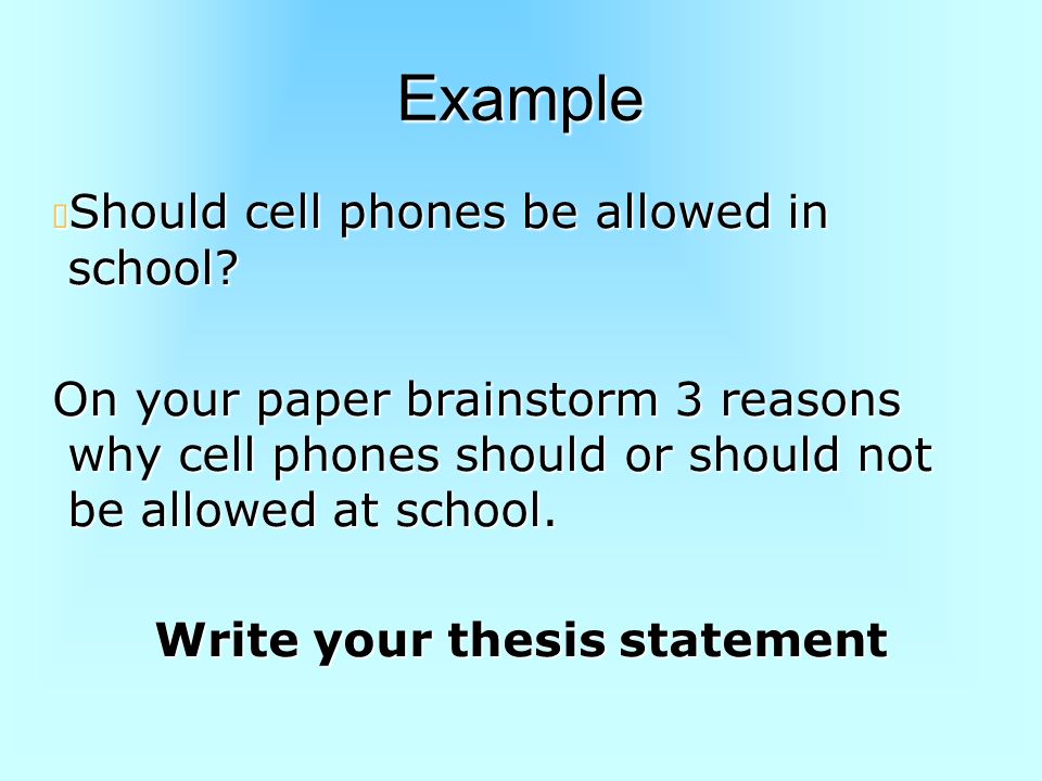 argumentative essay on cell phones