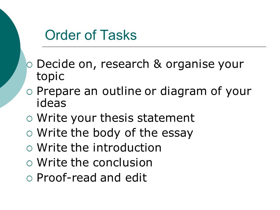 Basic guidelines to writing an essay