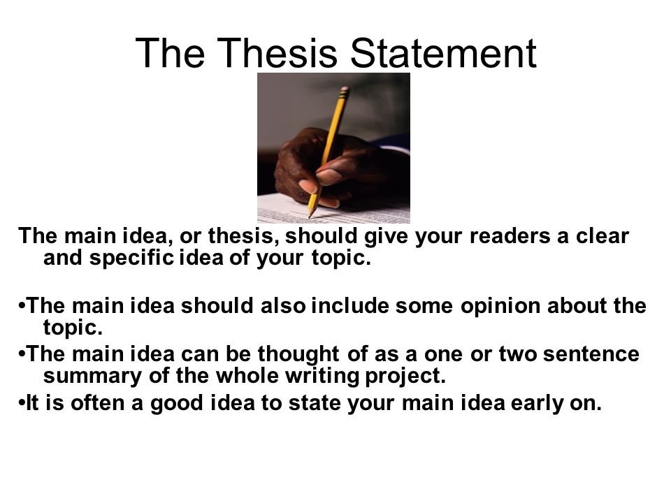 a thesis statement should include
