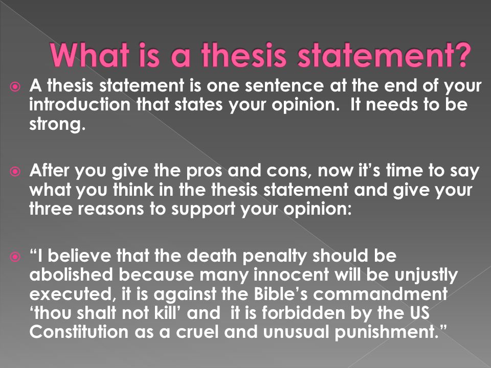 thesis statement for argument against death penalty Another argument put forth by death penalty abolitionists is the the arguments against the death penalty often do not hold up death penalty persuasive essay. thesis statement for argument against death penalty Another argument put forth by death penalty abolitionists is the the arguments against the death penalty often do not hold up death penalty persuasive essay.