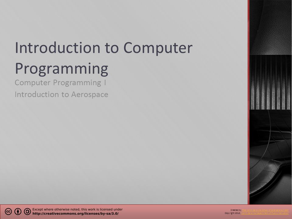 introduction to computer programming computer programming i introduction to computer programming