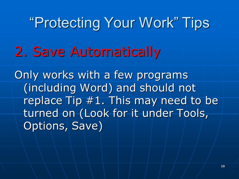 18 Protecting Your Work Tips 2.