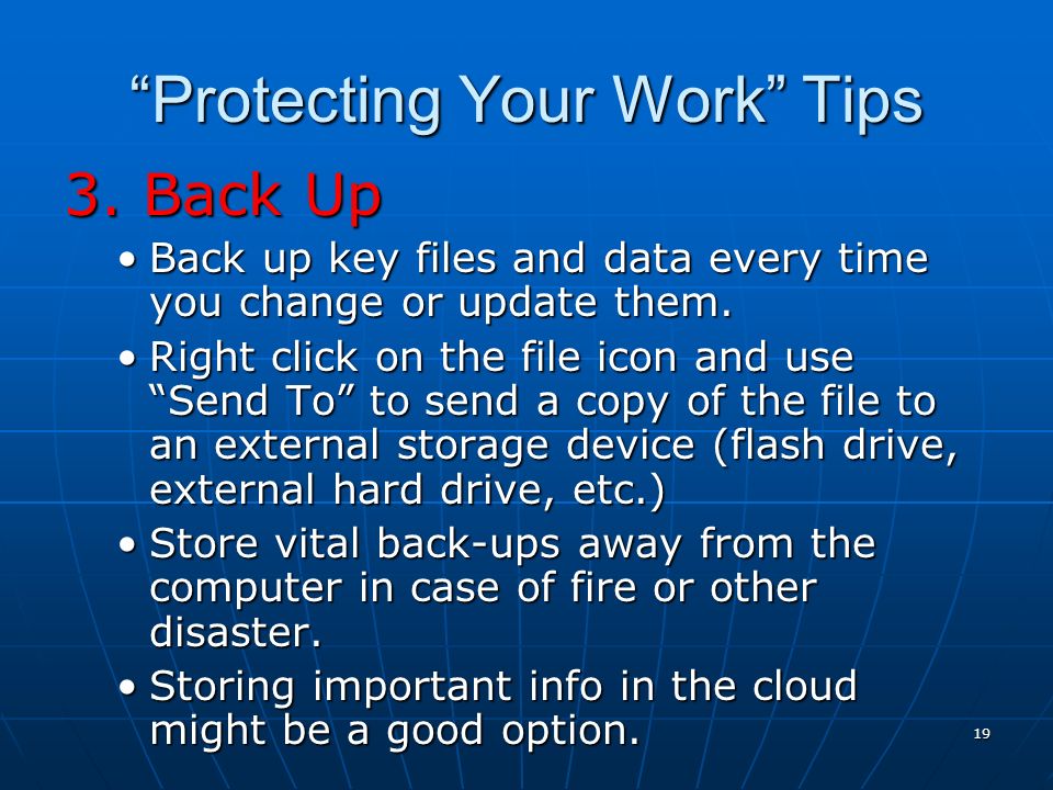 19 Protecting Your Work Tips 3.