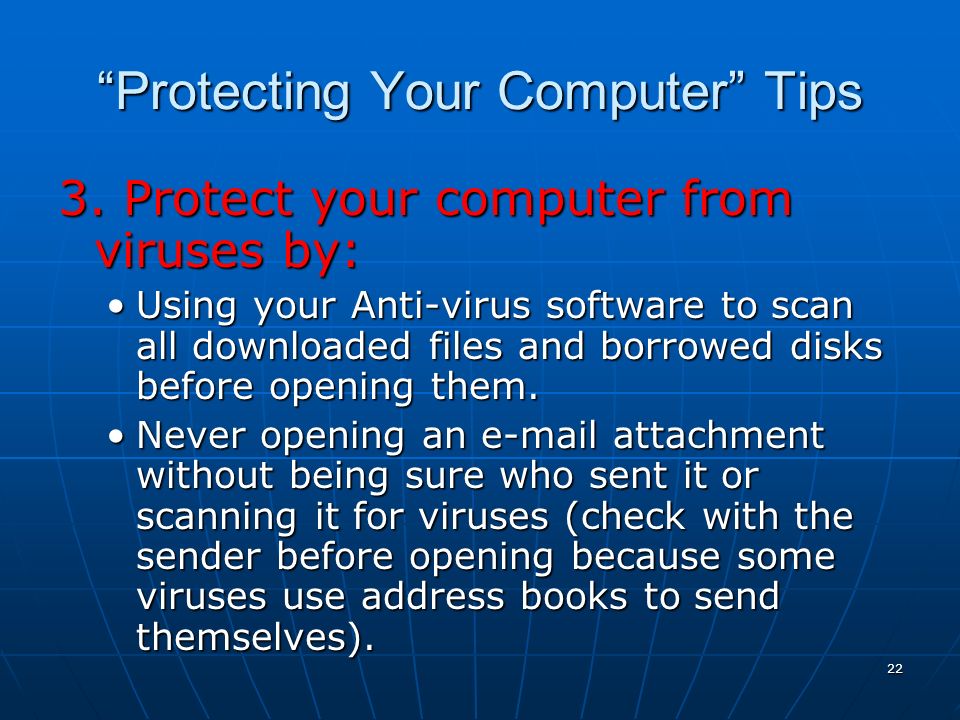 22 Protecting Your Computer Tips 3.