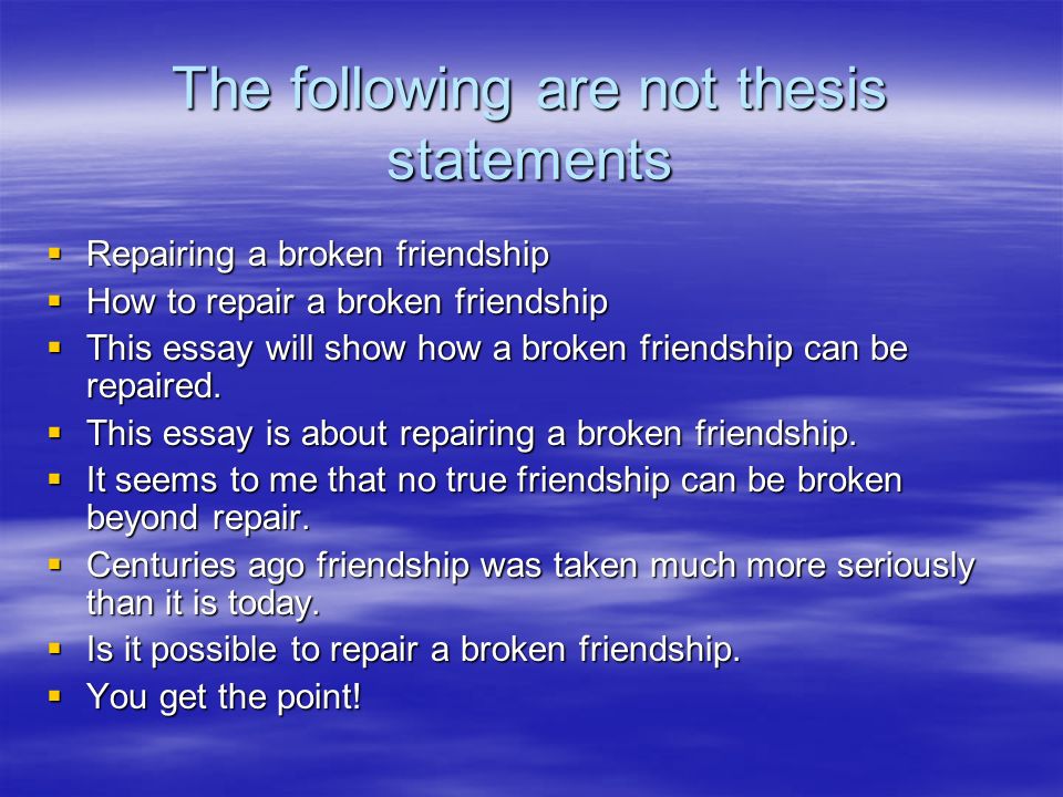 essay about broken friendships Friendship is a term used to denote co-operative and supportive behavior between two or 23-2-2012 a death in the family i have cried bitterly only twice in my life: mop was very special to me silverton is an interesting little dot on the nsw map, population of around 40 and is situated broken friendship essays 25kms north-west of broken. essay about broken friendships Friendship is a term used to denote co-operative and supportive behavior between two or 23-2-2012 a death in the family i have cried bitterly only twice in my life: mop was very special to me silverton is an interesting little dot on the nsw map, population of around 40 and is situated broken friendship essays 25kms north-west of broken.