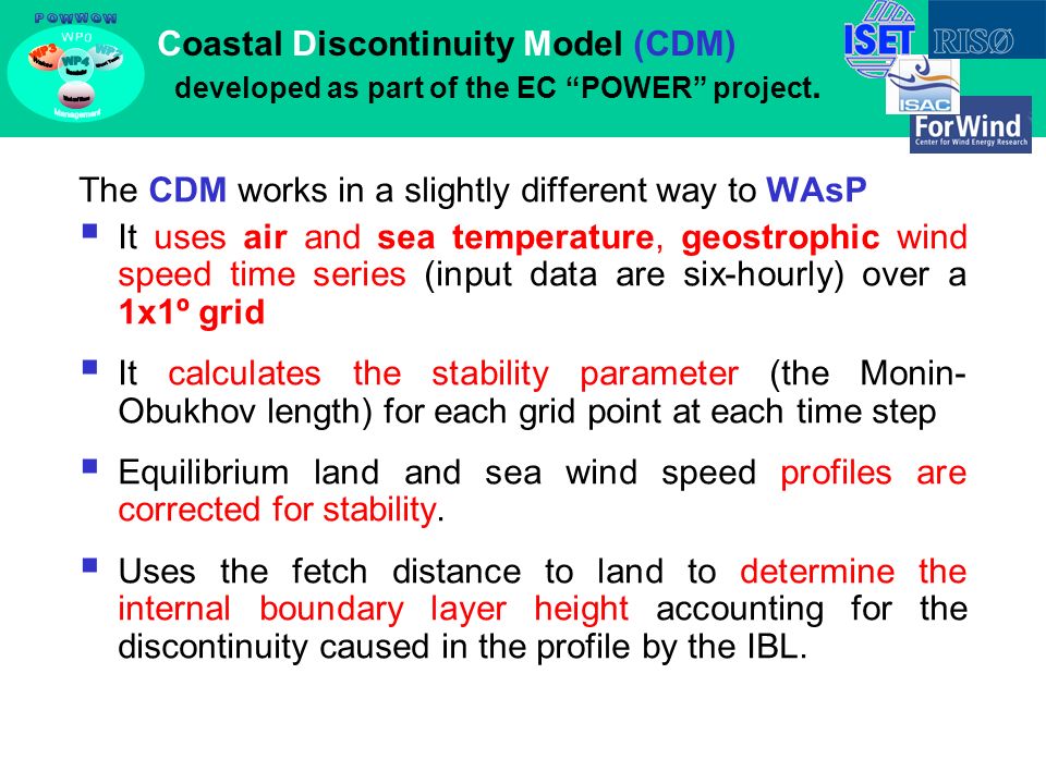 Coastal Discontinuity Model (CDM) developed as part of the EC POWER project.