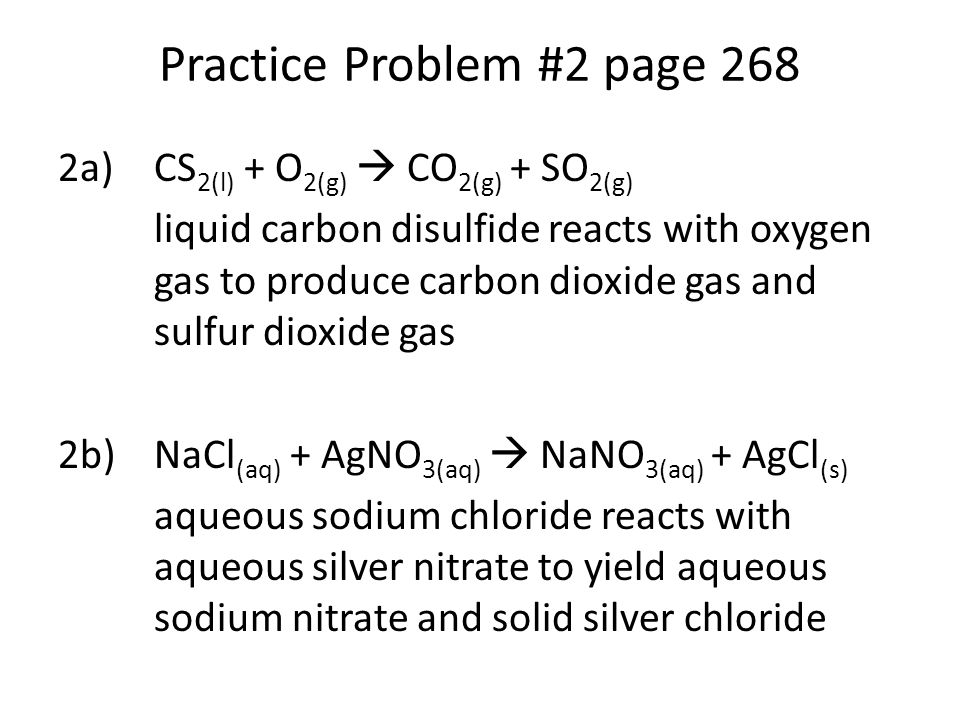 Chemistry Chapter 8 Chemical Equations Balancing Formula 12 Practice