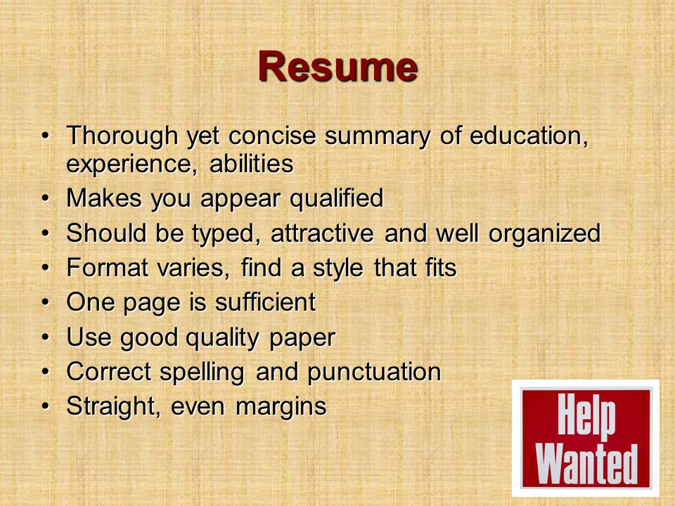resume punctuation