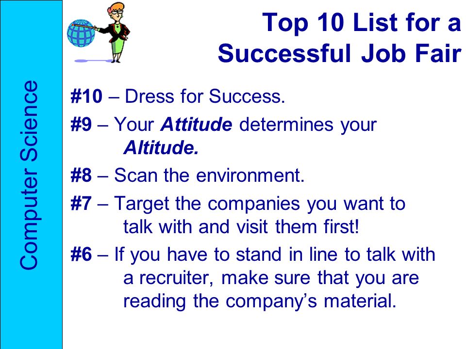 Top 10 List for a Successful Job Fair #10 – Dress for Success.