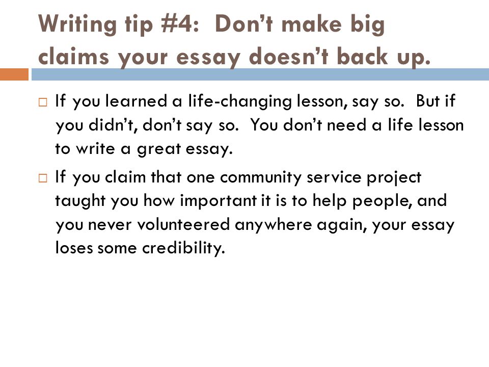 community service college essay